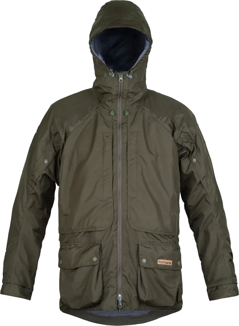 Mens Shooting Waterproof Jacket Paramo Halkon In Moss Front