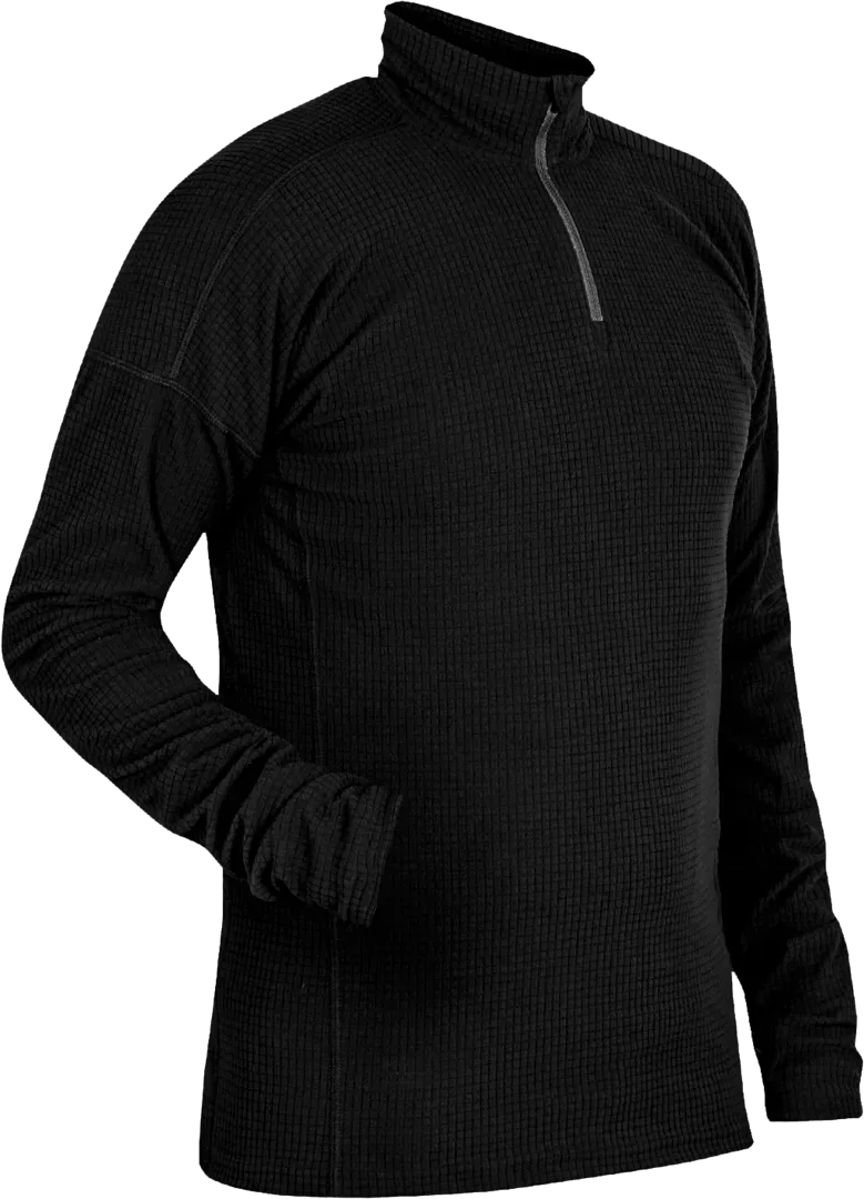 Mens Hiking Technical Baselayer Black Angled
