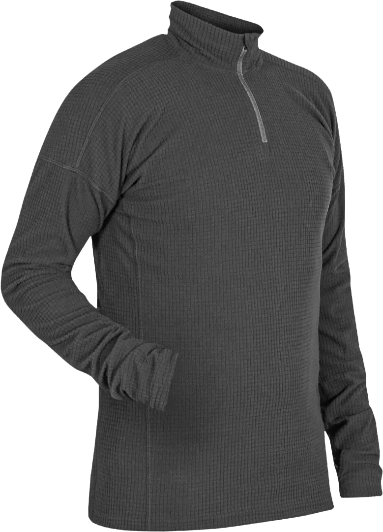 Mens Hiking Technical Baselayer In Dark Grey Angled