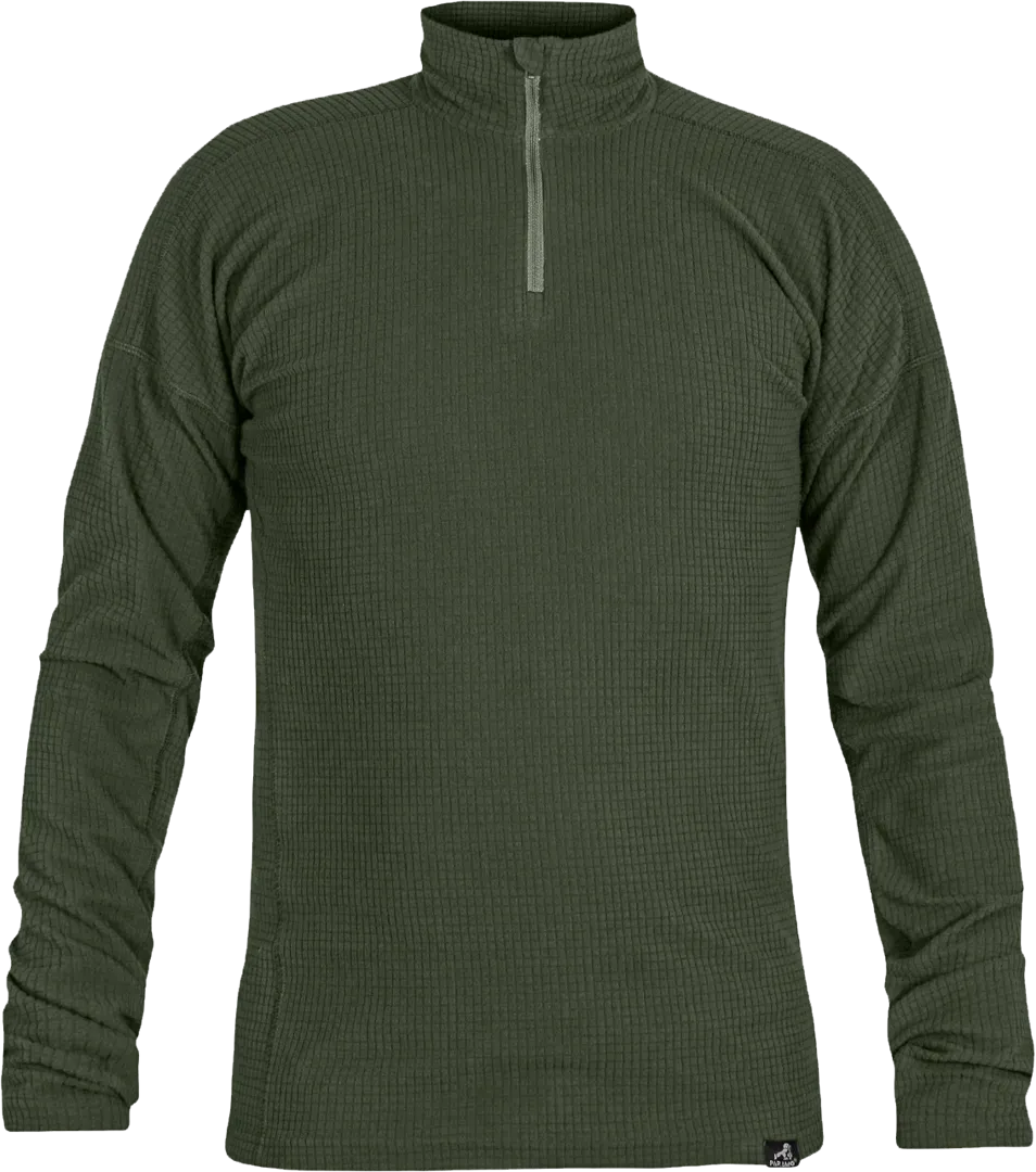 Mens Hiking Technical Baselayer In Moss Green Front