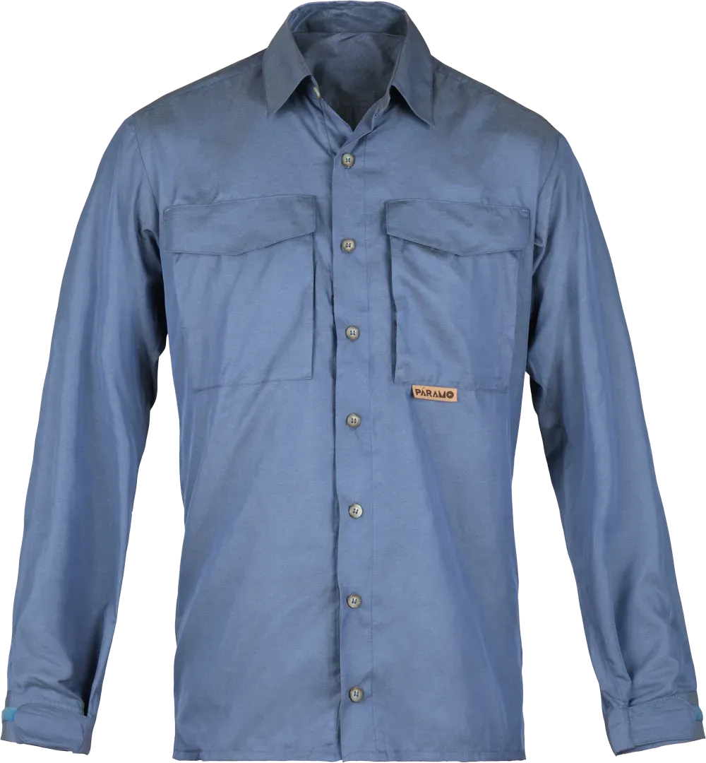 Mens Summer Hiking Shirt Katmai In Indigo Front