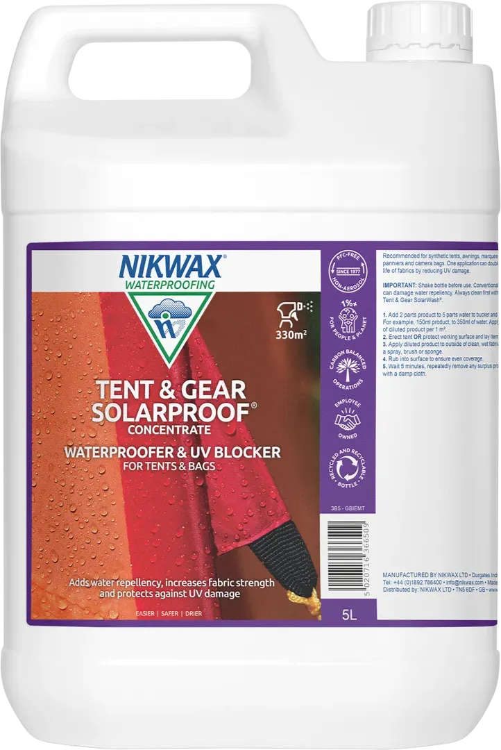 Nikwax Tent & Gear SolarProof Concentrate 5 litres