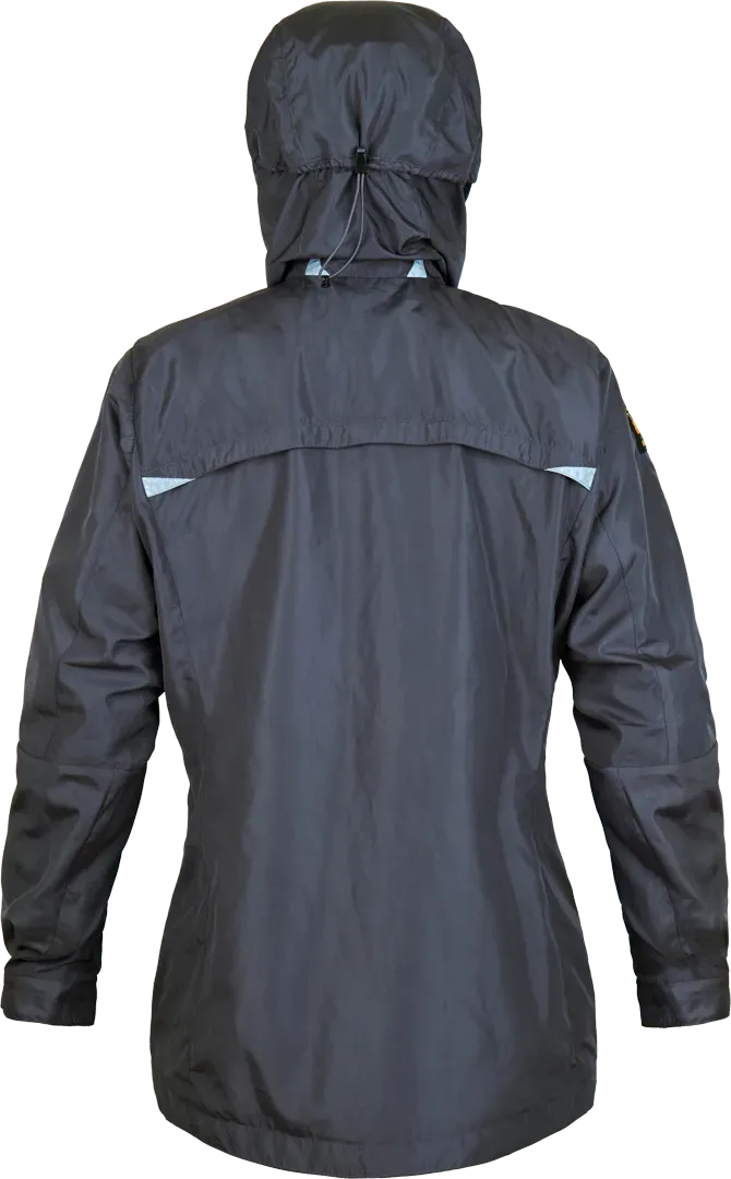 Womens Bentu Windproof Jacket Rock Grey Elderberry Womens Windbreaker Back