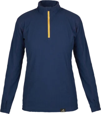 Womens Grid Technic Midnight Gold Technical Fleece Baselayer Front