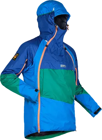 Mens Winter Hiking Jacket Páramo Velez Evolution Smock Reef Blue Side