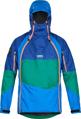 Mens Winter Mountaineering Jacket Páramo Velez Evolution Smock Reef Blue Front