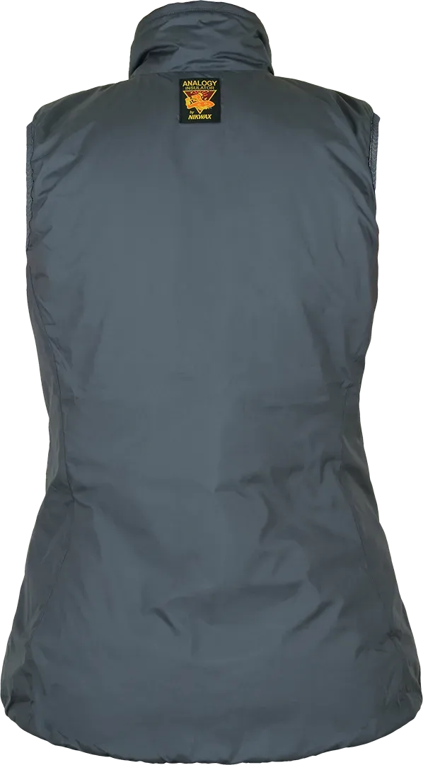 Womens Insulating Hiking Gilet Paramo Torres Medio Rock Grey Neon Blue Back