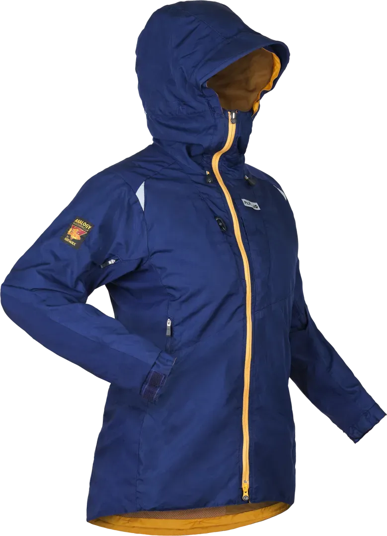 Womens Mountaineering Waterproof Jacket Paramo Ventura Midnight Gold Zips Angled 1080