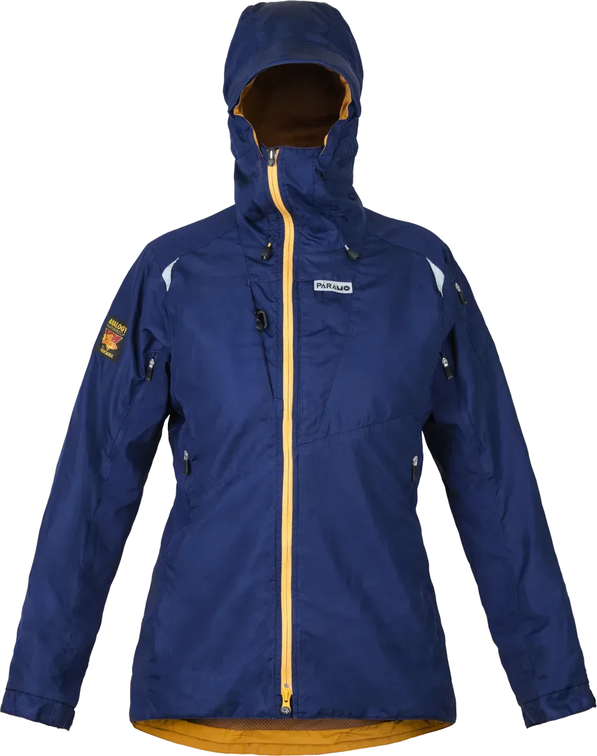 Womens Mountaineering Waterproof Jacket Paramo Ventura Midnight Gold Zips Front 1080