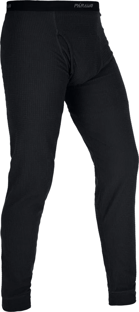Mens Base Layer Long Johns Black Angled