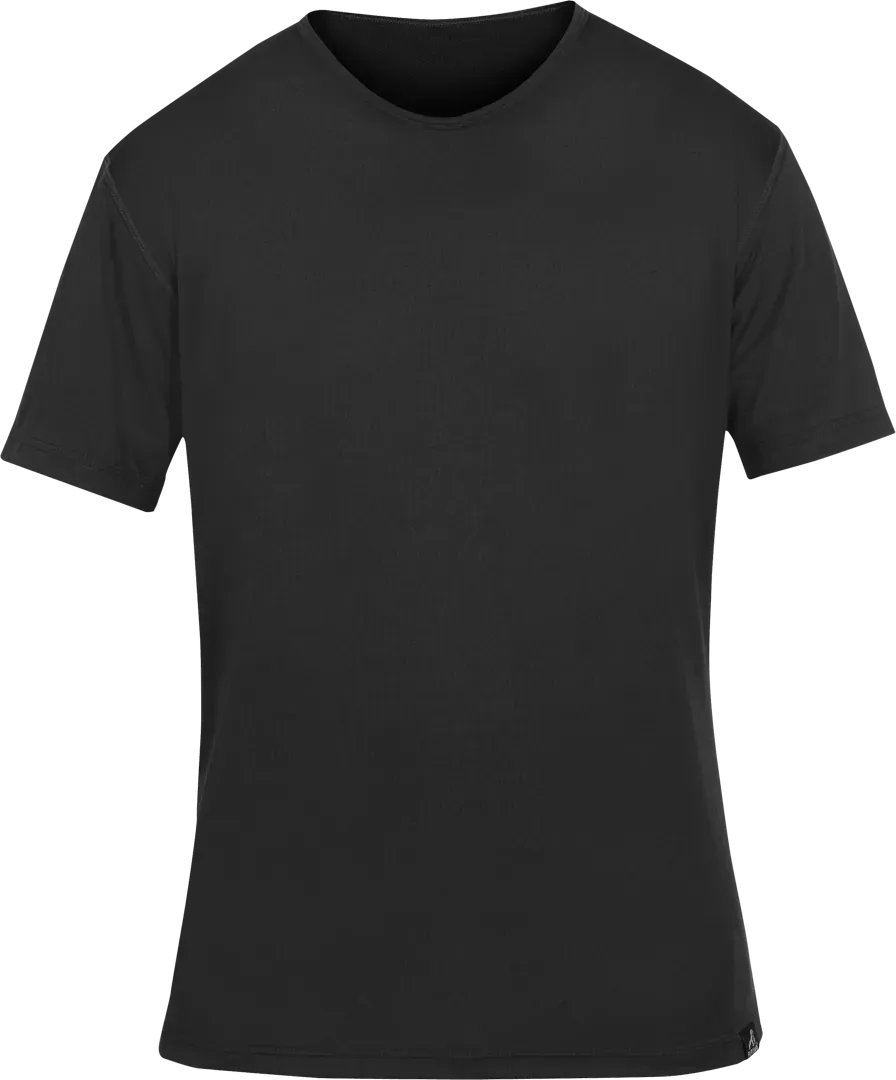 Mens Short Sleeved Base Layer Cambia Black Front