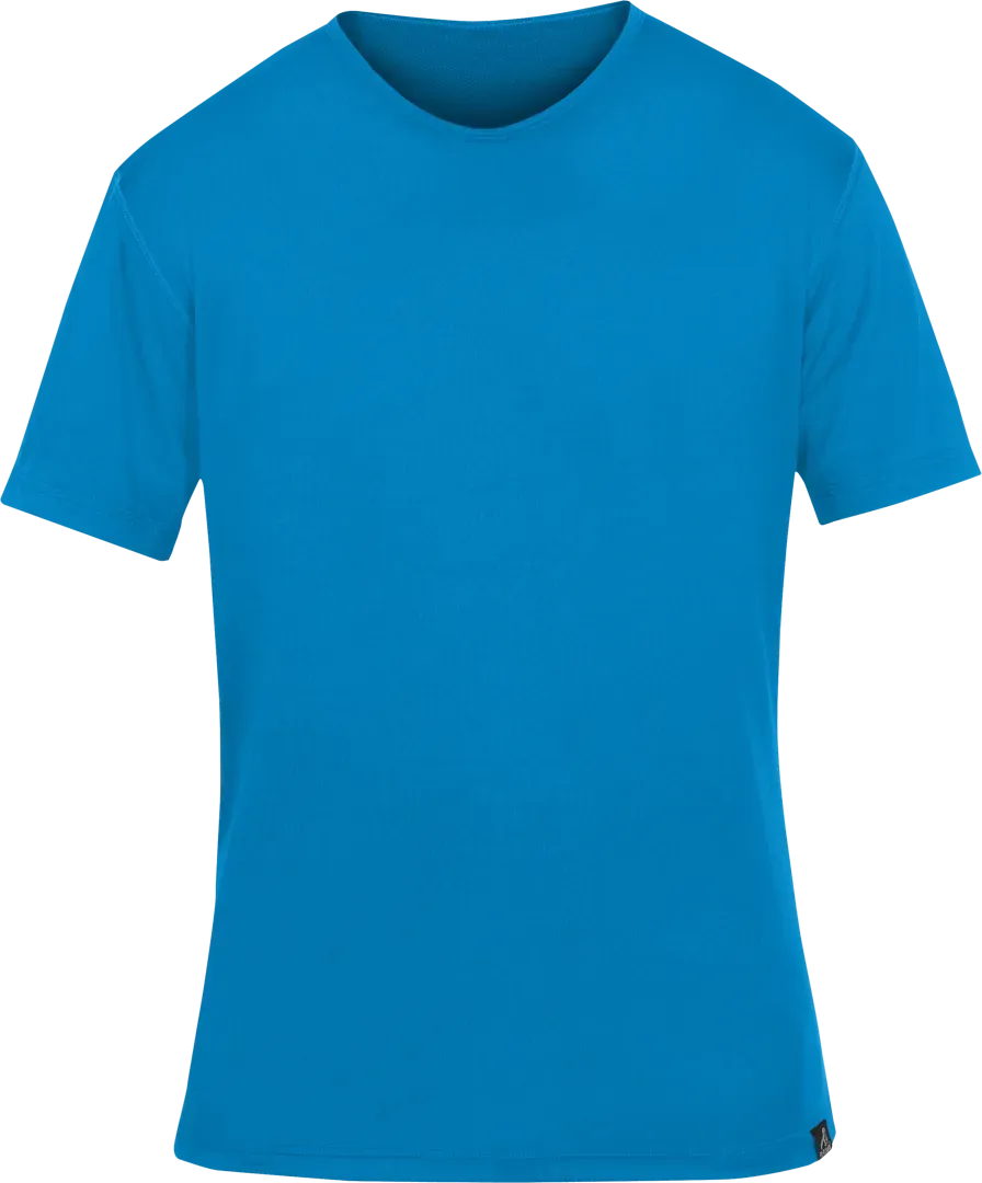 Mens Short Sleeved Base Layer Cambia In Reef Blue Front