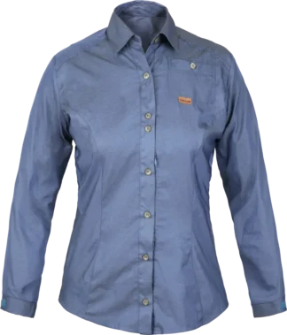Womens Socorro Shirt Indigo Womens Walking Shirt Front