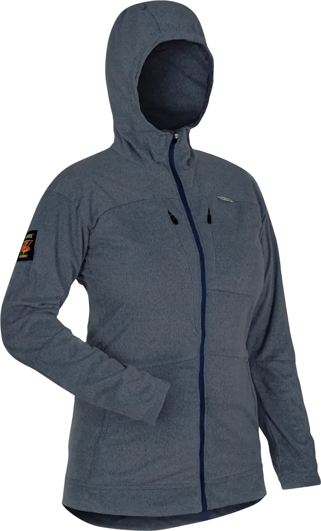 Womens Ventura Fleece Indigo Womens Windproof Fleece Angled