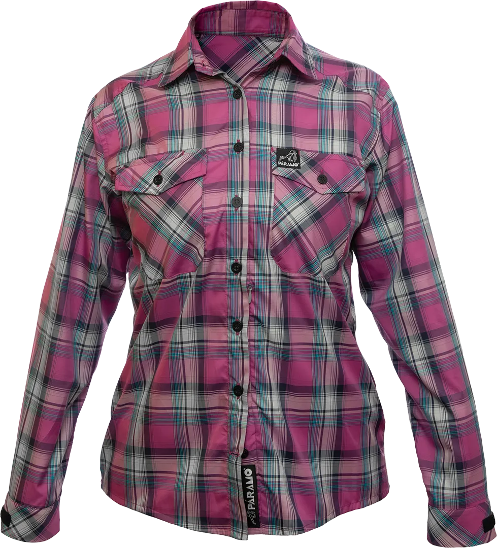 Womens Katmai Ls Shirt Foxglove Check Front 1080px