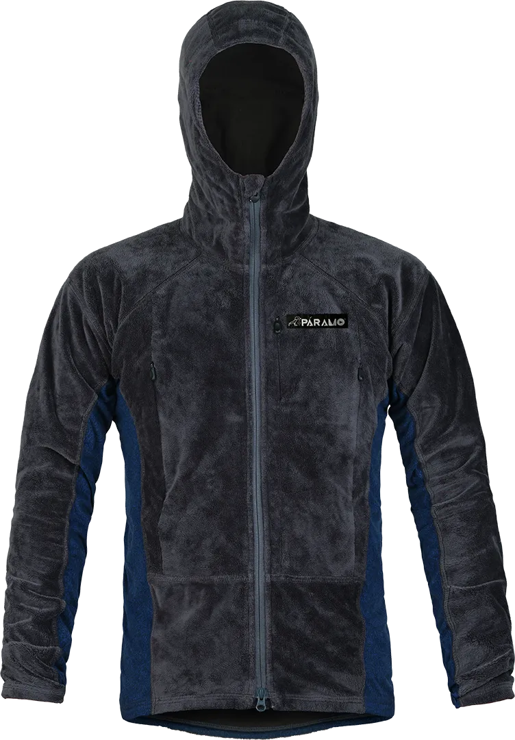 Mens Enduro Plus Fleece Dark Grey Cobalt Front 1080px